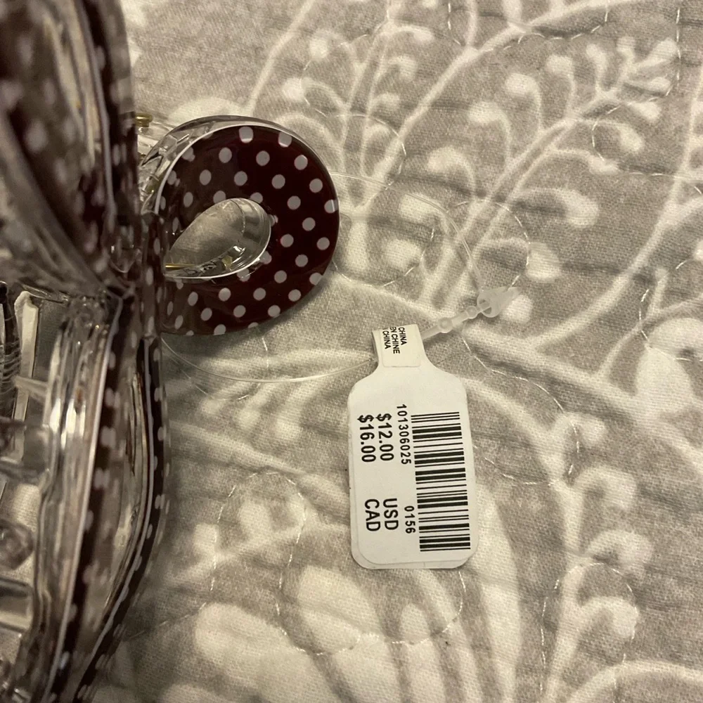 NWT Polka Dot Bow Hair Clip